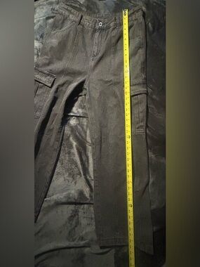 Gray Straight Leg Cargo Pants y2k